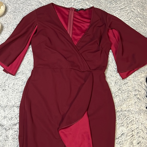 SHEIN Burgundy dress - Picture 3 of 5